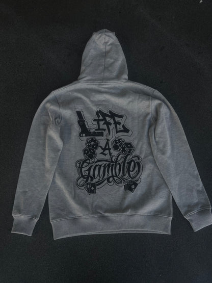 Life a gamble grey hoodie