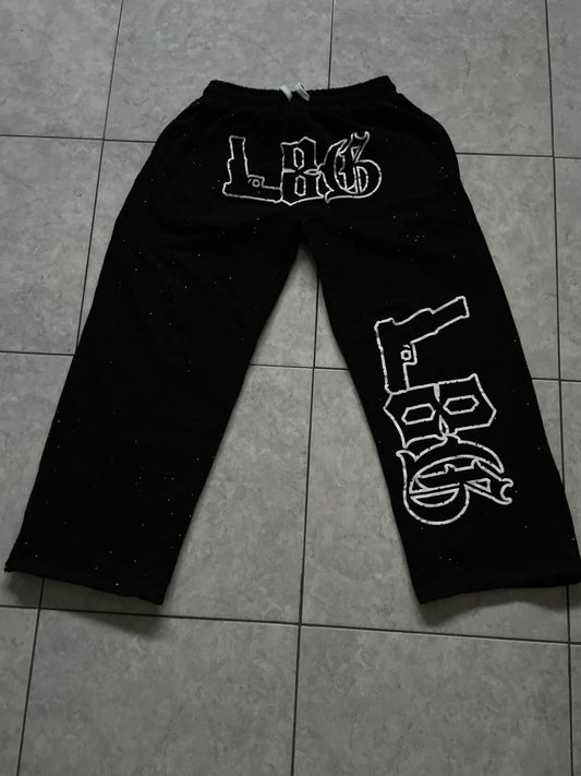 Rhinestone - Black Sweats