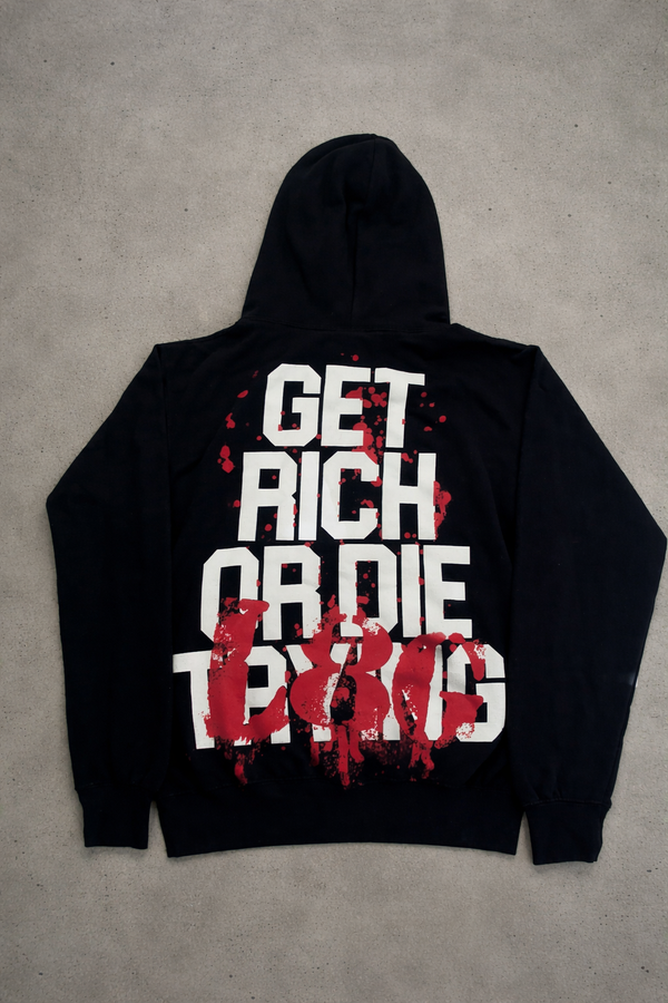 L8G - Black Hoodie (Red)